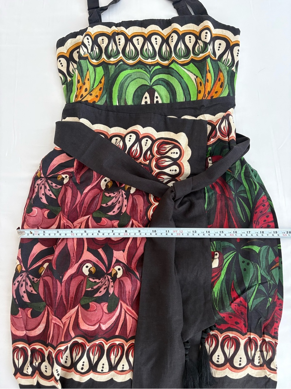 NWOT Farm Rio Off-White Coconut Tree Flow Lenzing™ Ecovero™ Euroflax™ Dress S - Picture 14 of 16